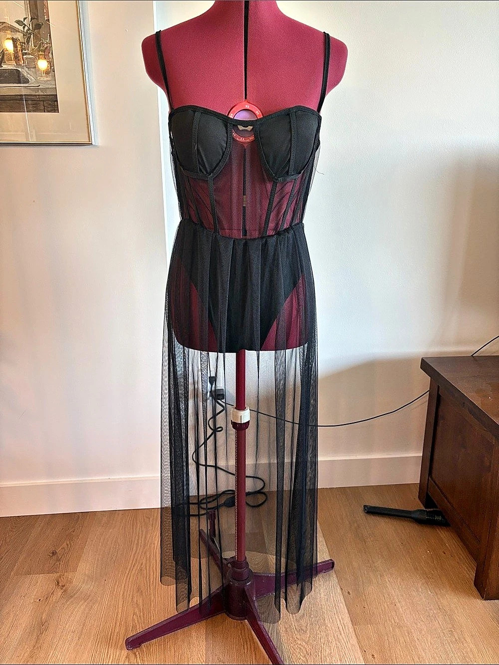 Black Sheer Dress Like New